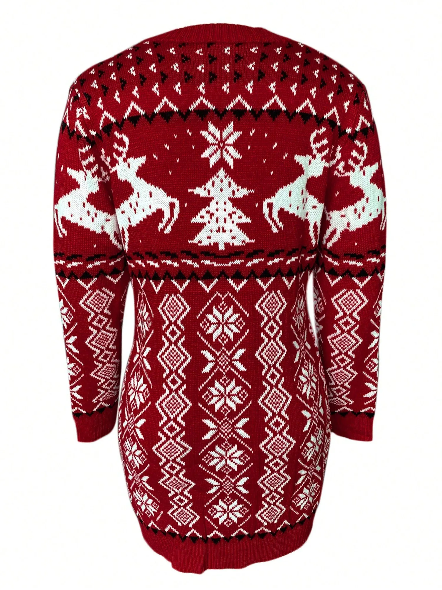 Knitted dress|Women Christmas Jacquard Knitted Dress