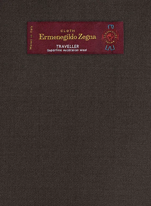 Lanificio Zegna Traveller Dark Brown Wool Jacket
