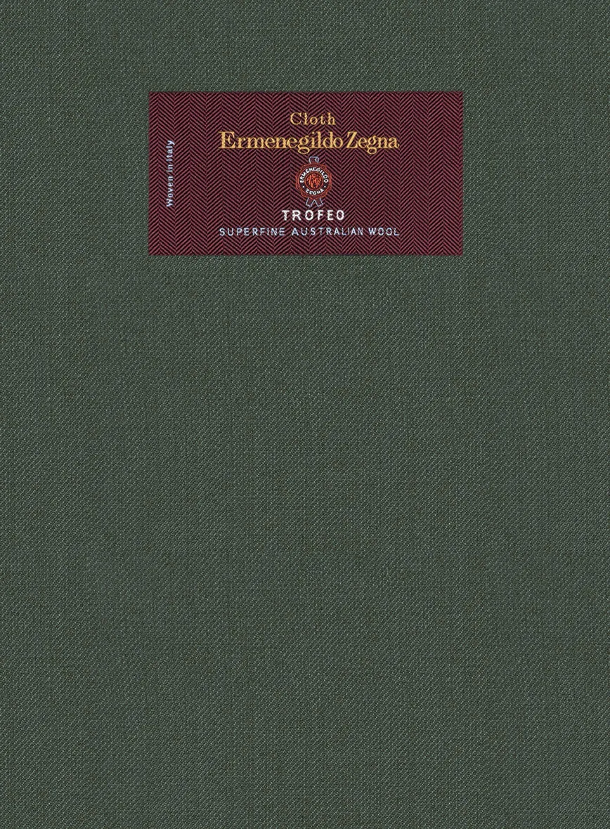 Lanificio Zegna Trofeo Dark Green Wool Jacket