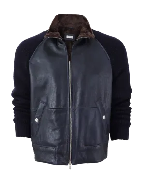 Leather Bomber Jacket