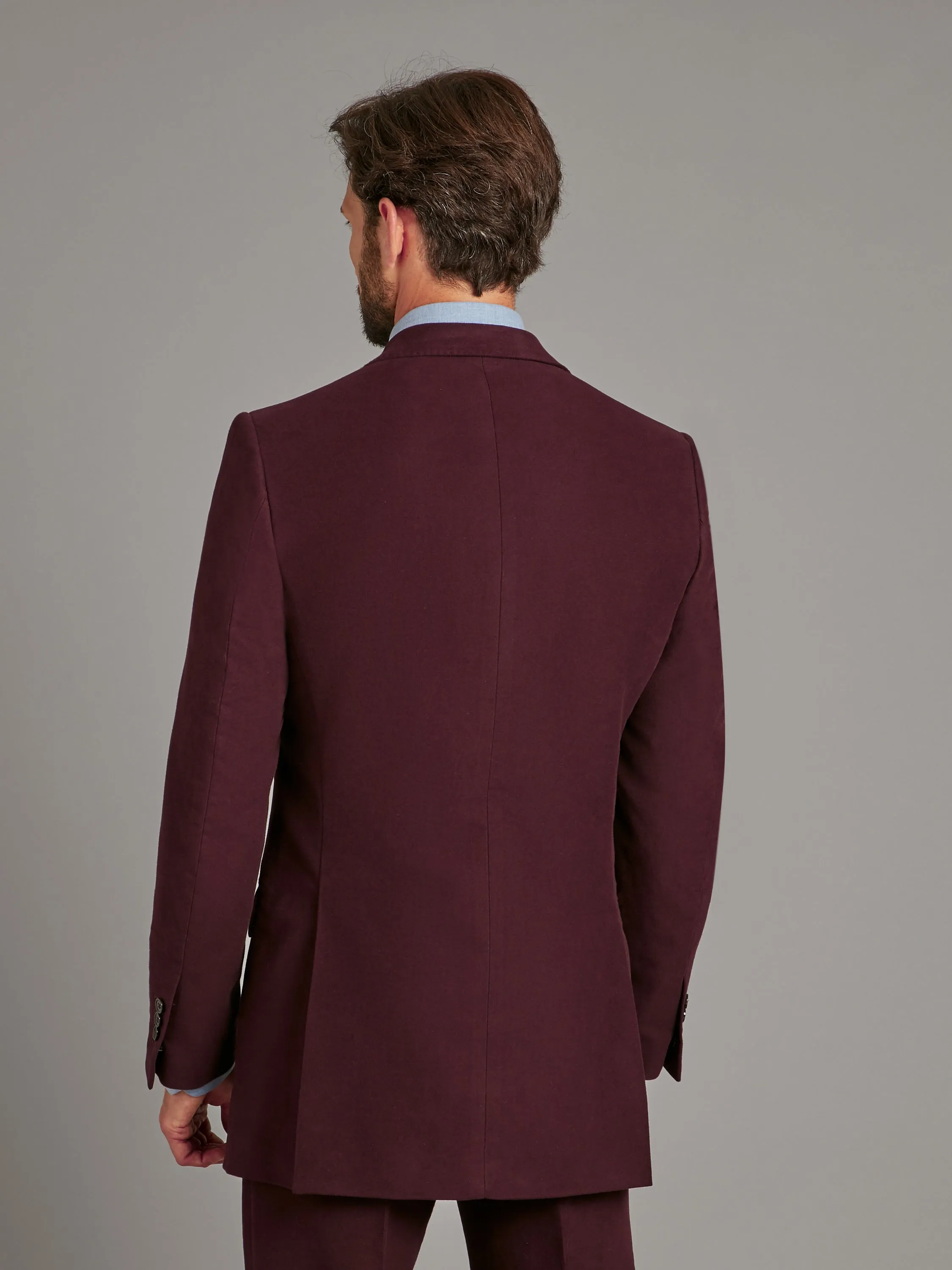 Luxury Eaton Jacket - Wine Moleskin