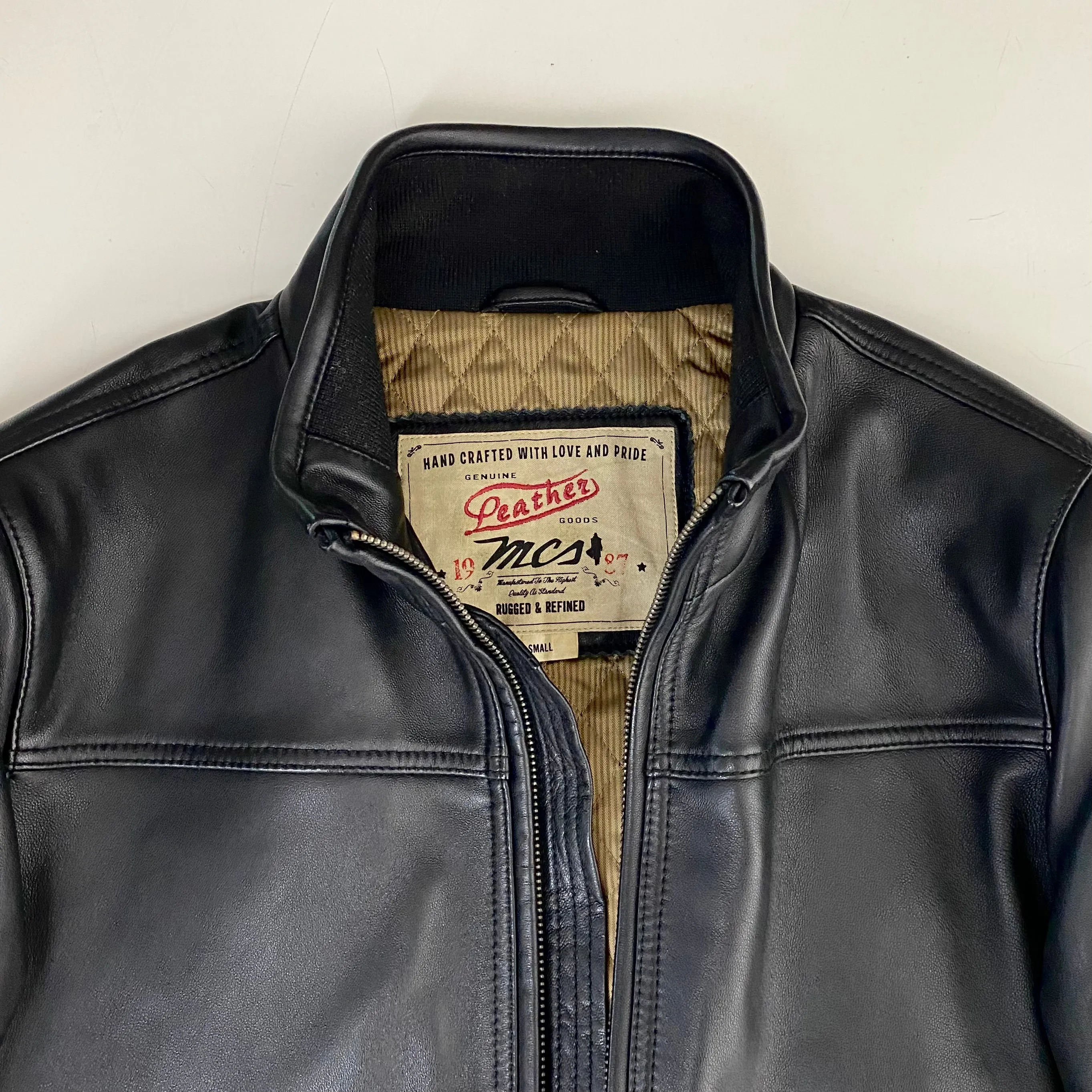 Marlboro Classic Leather Bomber - S