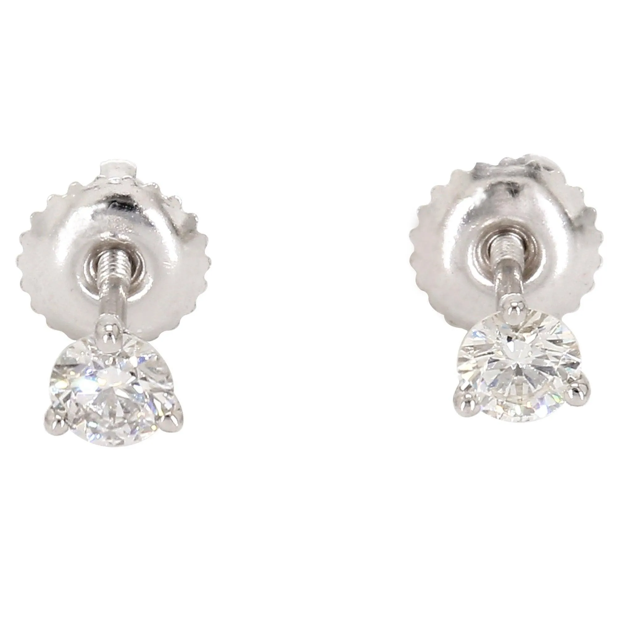 Martini Round Earrings 3/4 CTW. IGI Certified E-F VS