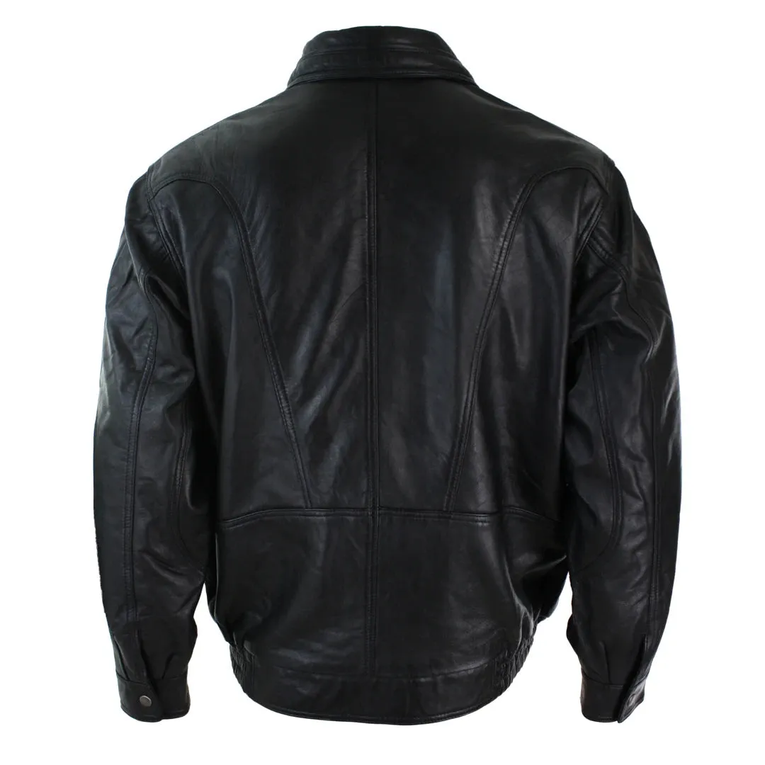 Men's Classic Bomber Nubuck Leather Jacket