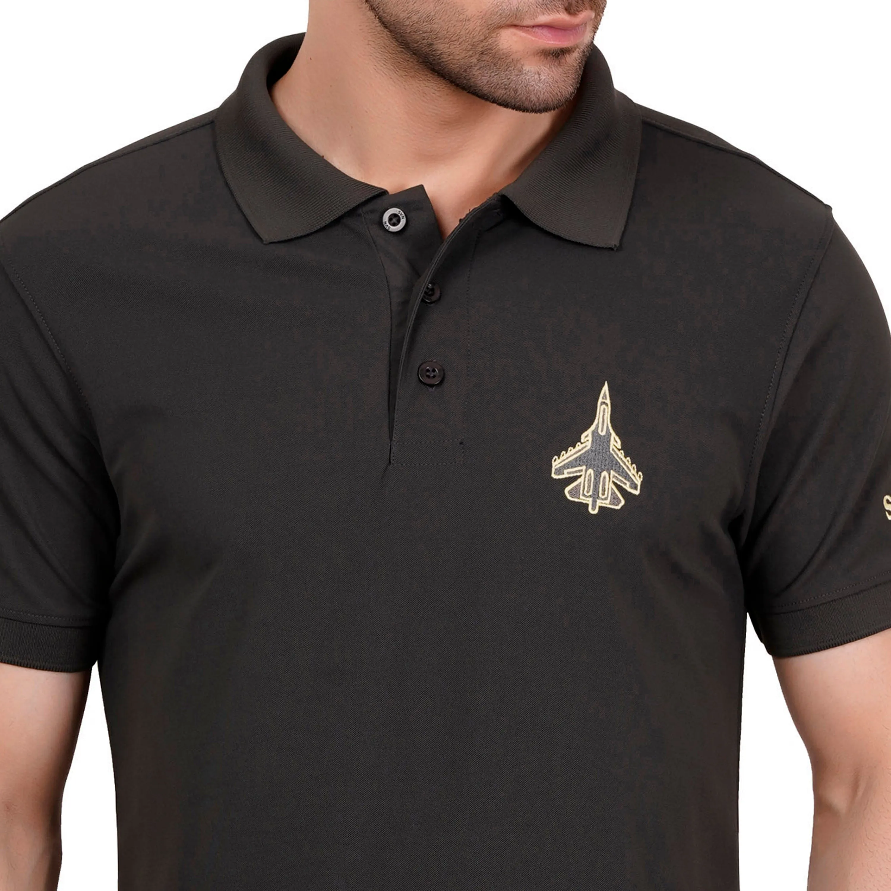 Men's Polos T Shirt SUKHOI-30 CHARCOAL