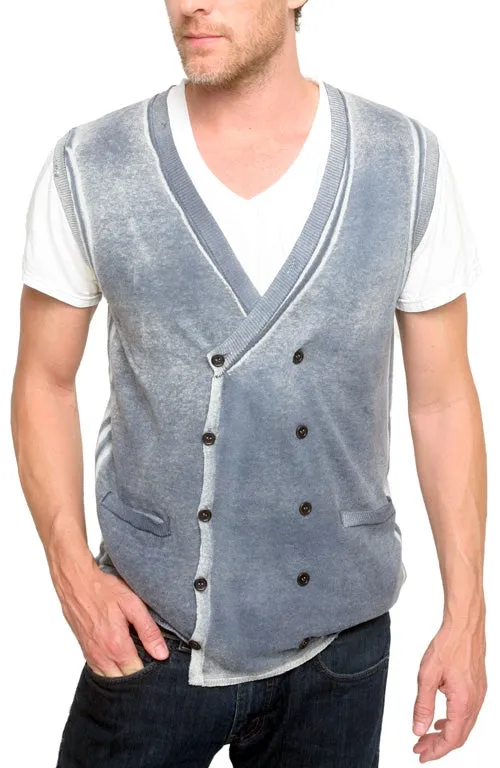 Men's RA-RE - "SILVANO" Knitted Cotton Vest
