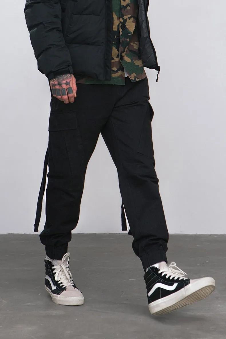 Men's Spring/Autumn Cotton Cargo Pants With Side Pockets