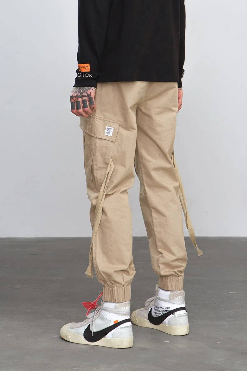 Men's Spring/Autumn Cotton Cargo Pants With Side Pockets