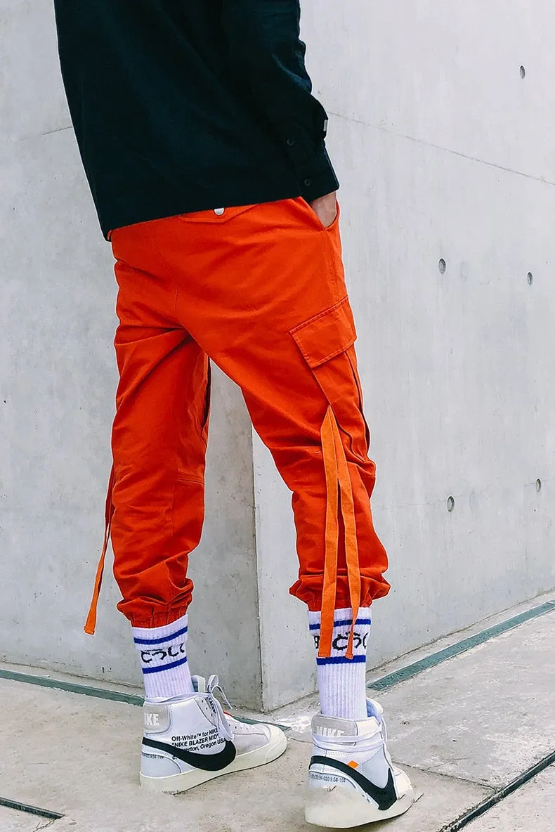 Men's Spring/Autumn Cotton Cargo Pants With Side Pockets