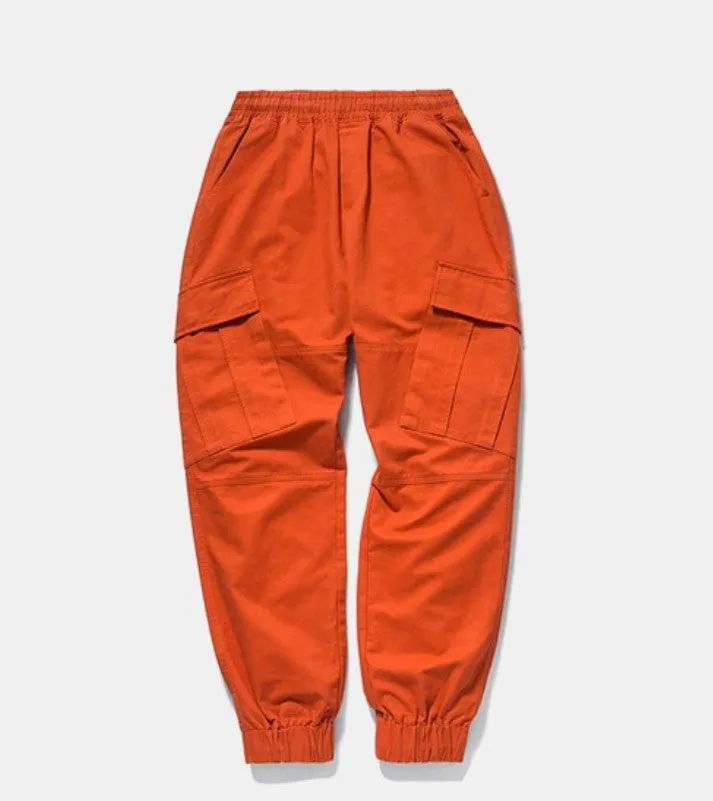 Men's Spring/Autumn Cotton Cargo Pants With Side Pockets