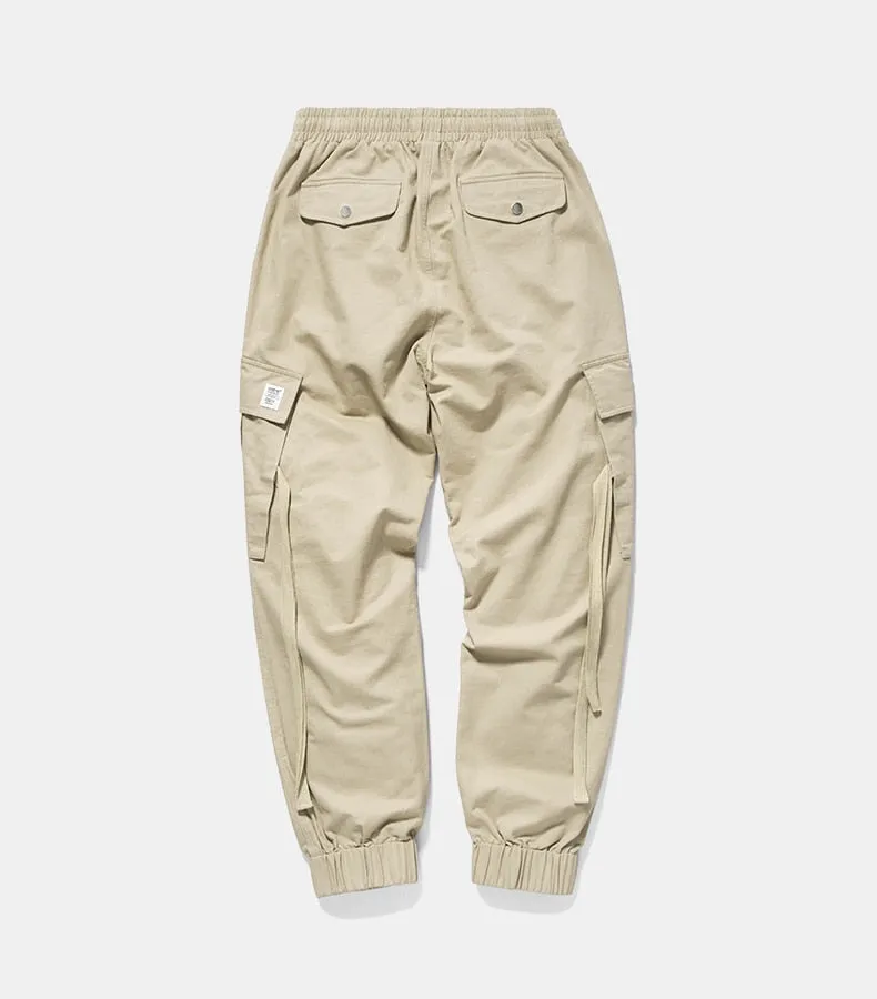 Men's Spring/Autumn Cotton Cargo Pants With Side Pockets