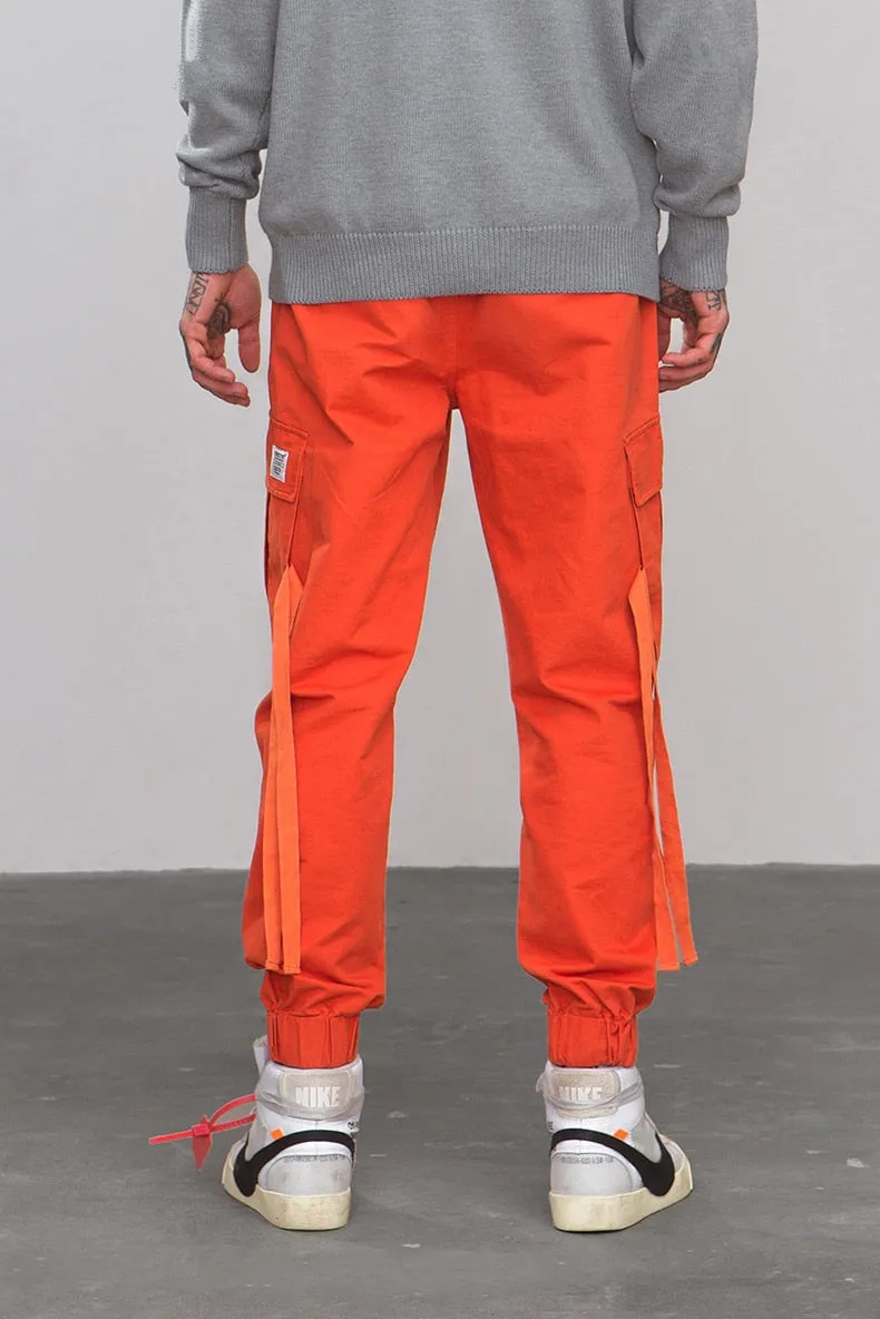 Men's Spring/Autumn Cotton Cargo Pants With Side Pockets