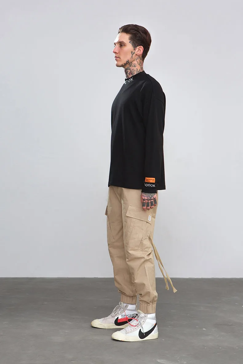 Men's Spring/Autumn Cotton Cargo Pants With Side Pockets