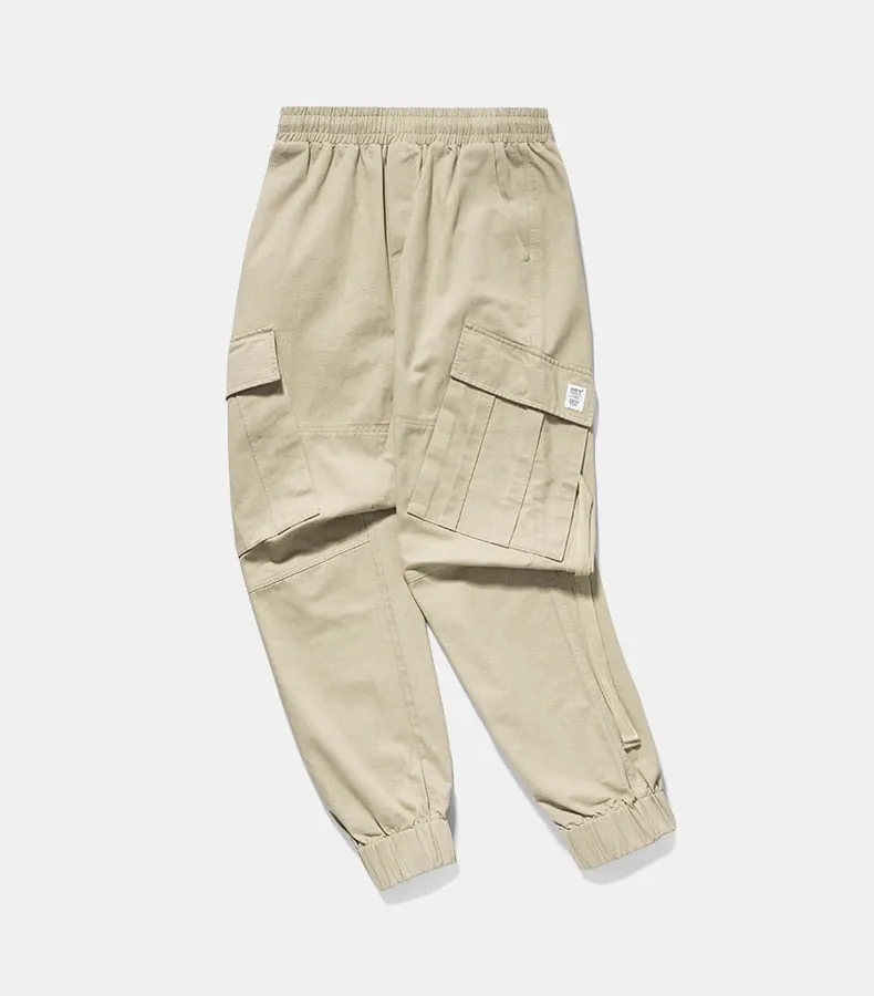 Men's Spring/Autumn Cotton Cargo Pants With Side Pockets