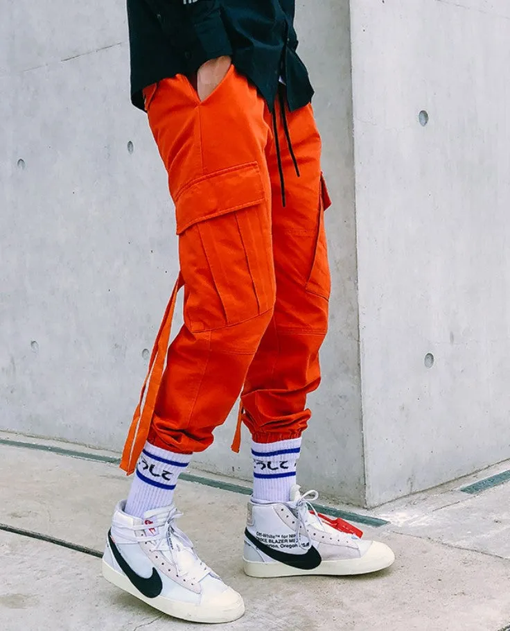 Men's Spring/Autumn Cotton Cargo Pants With Side Pockets