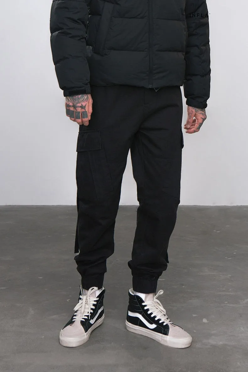 Men's Spring/Autumn Cotton Cargo Pants With Side Pockets