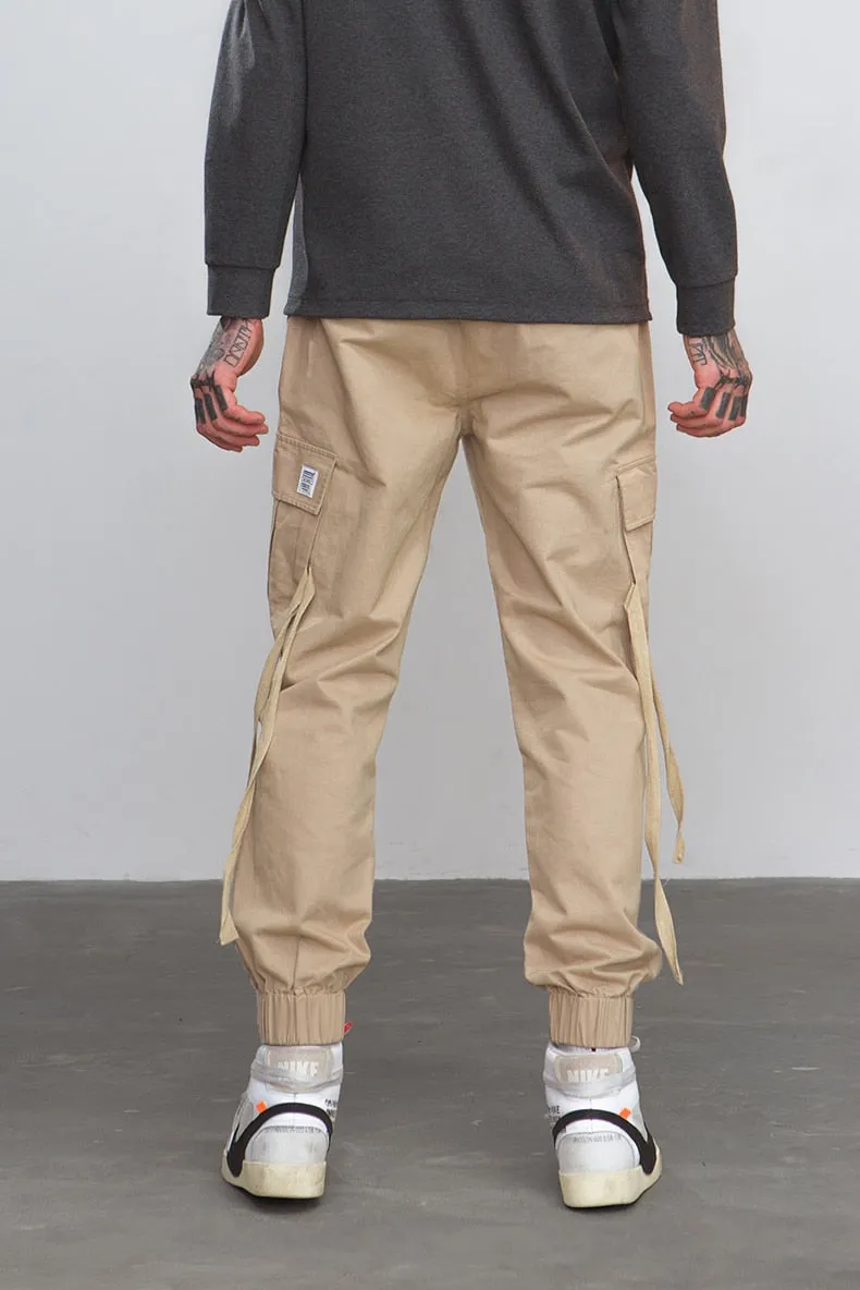 Men's Spring/Autumn Cotton Cargo Pants With Side Pockets