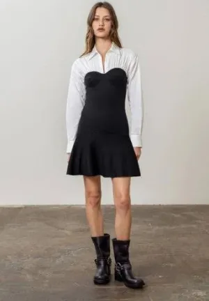 Mixed Media Sweater Dress