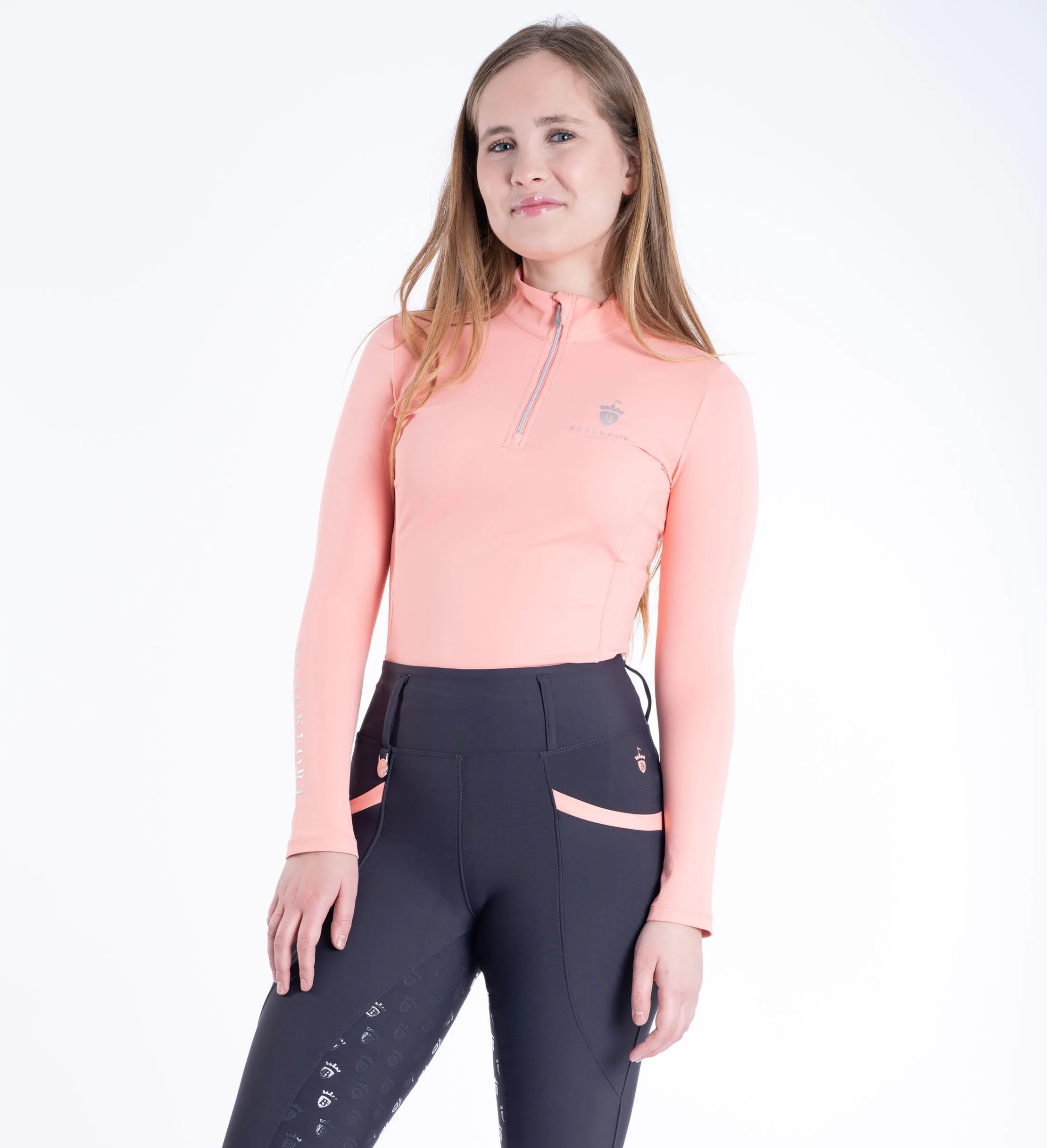 Peach Cool Mesh Base Layer - Long Sleeve