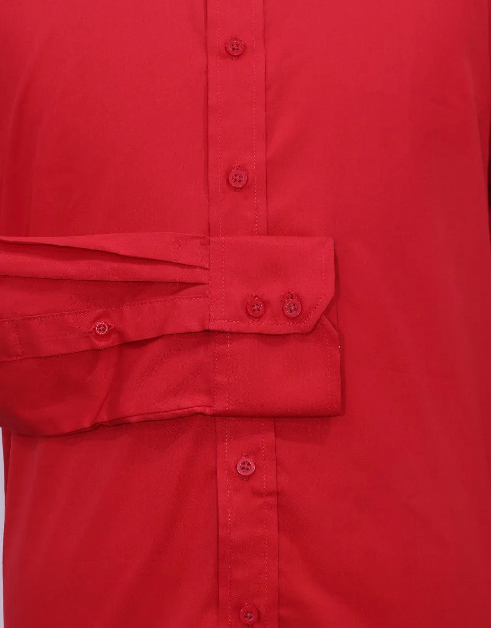 Red Button Down Collar Shirt