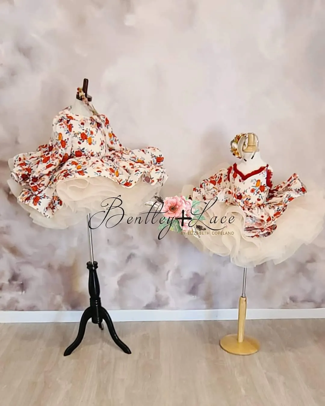 Retired rental euc "Frilly Floral" -   Petal Length Dress  - ( 3 Year - Petite 5 Year)