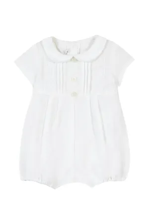 Romper - White Bib Collar