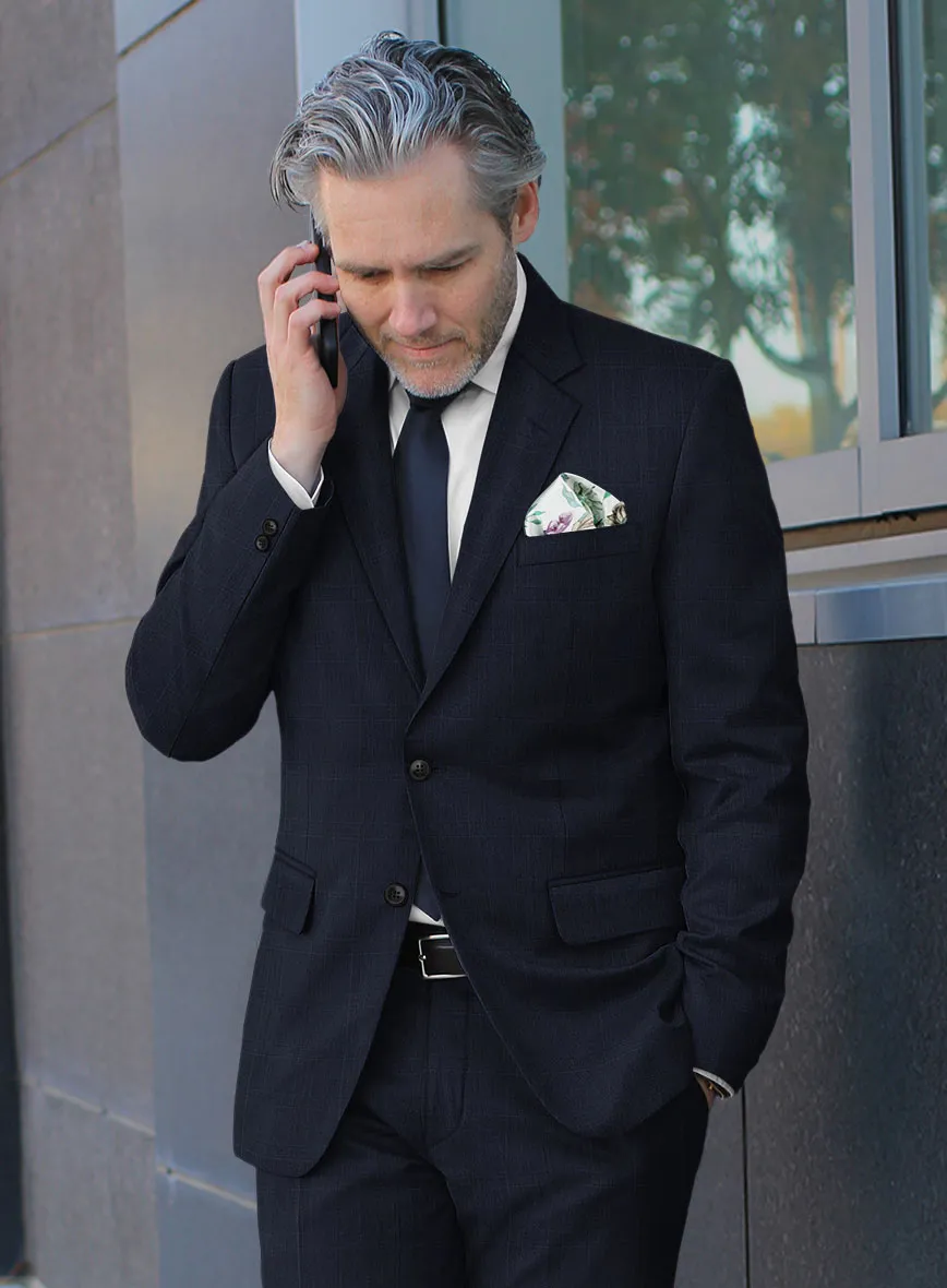 Scabal Xuito Checks Blue Wool Jacket