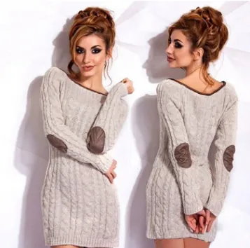 Slim Fit Knitted Jumper Dress