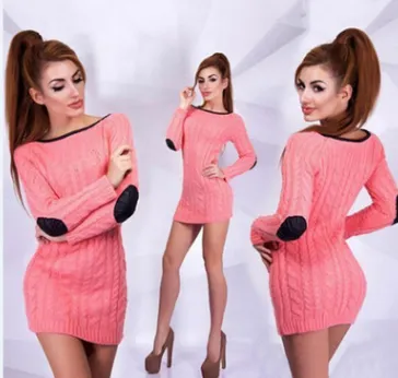 Slim Fit Knitted Jumper Dress