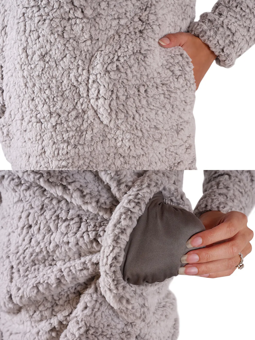 Soft Sherpa Pullover Zipper Sweater
