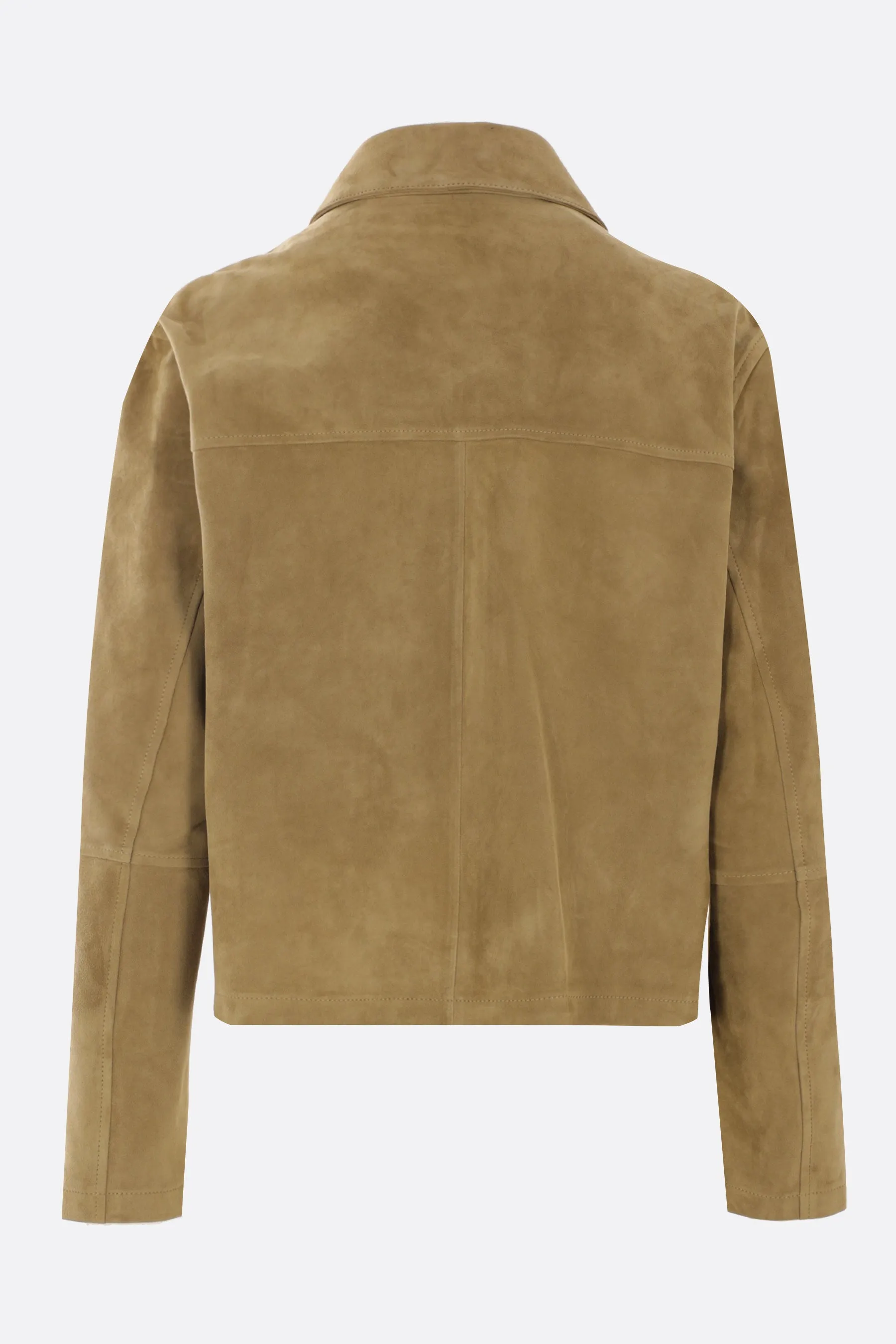 Suede Full-Zip Bomber Jacket