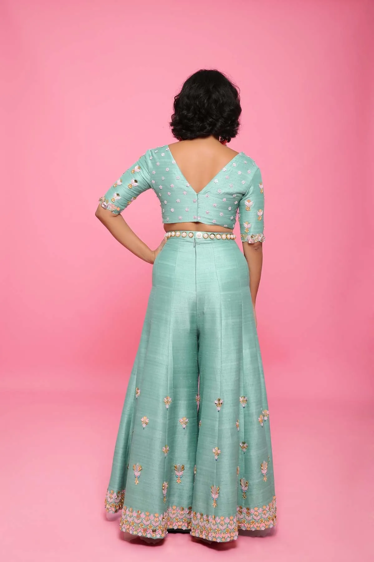 Teal Pant Set- Laurel Margarita