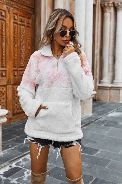 Tie-Dye Teddy Fur Sweater