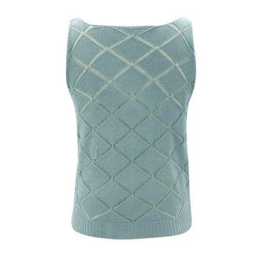 V-Neck Hollow-Out Knitted Top