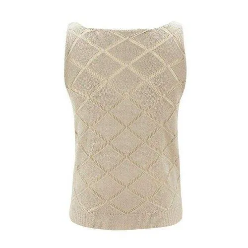V-Neck Hollow-Out Knitted Top