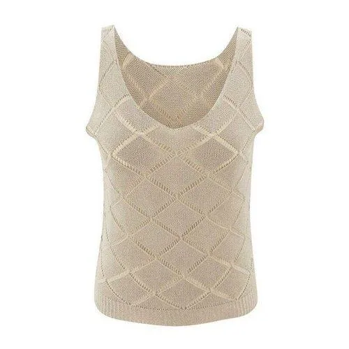 V-Neck Hollow-Out Knitted Top