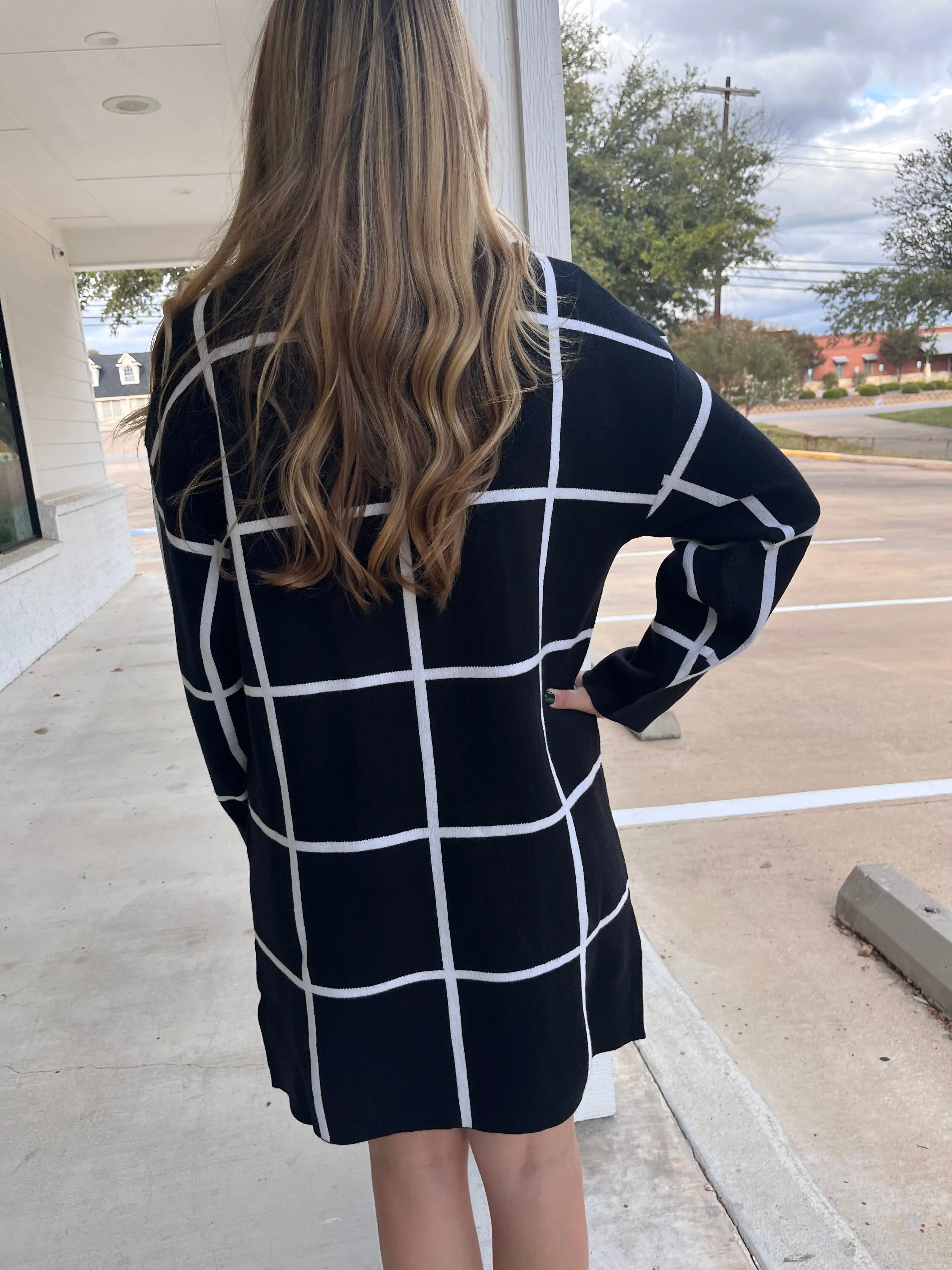 Very Chilly High Neck Sweater Dress