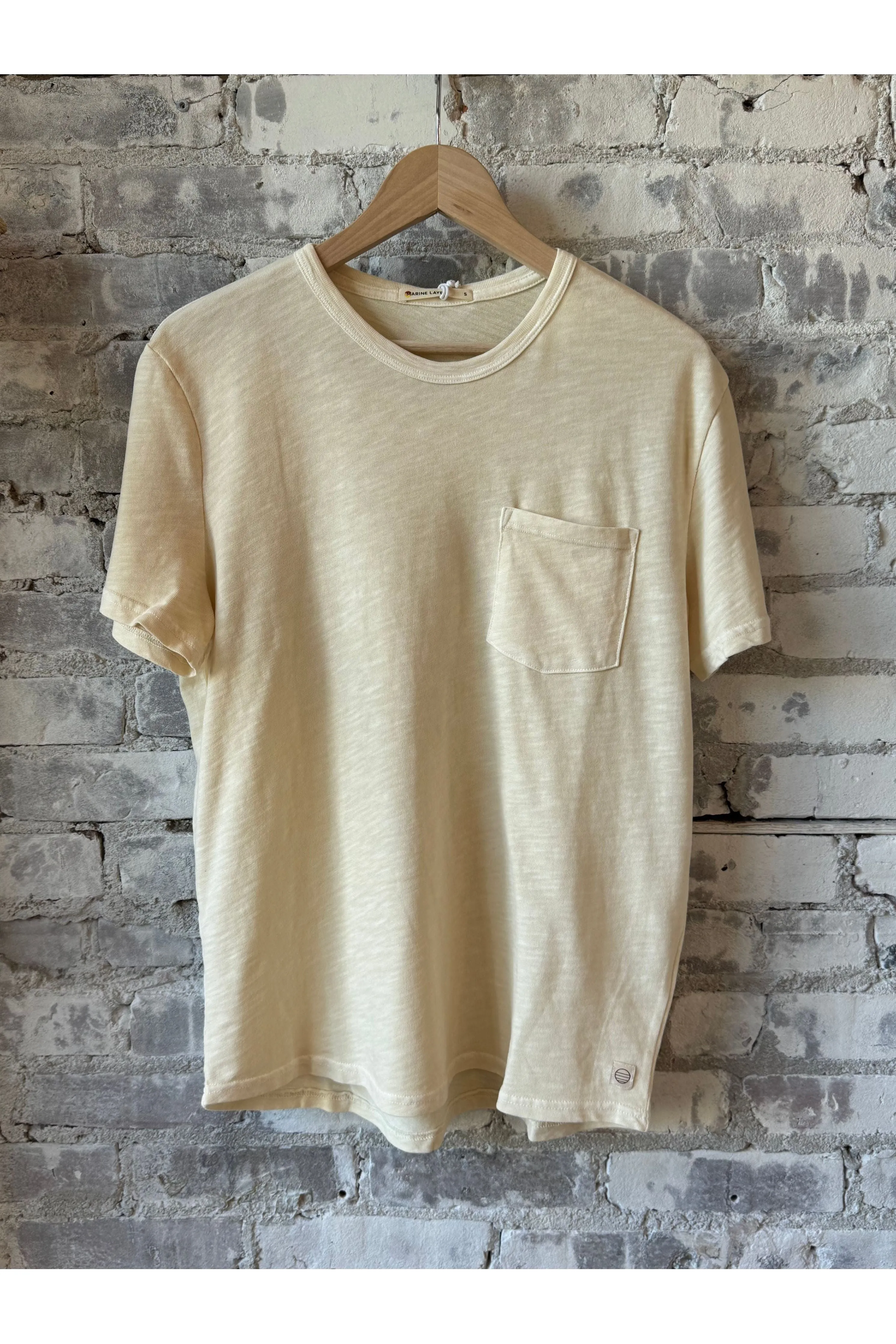 Vintage Heavy Slub Pocket Tee - Antique White
