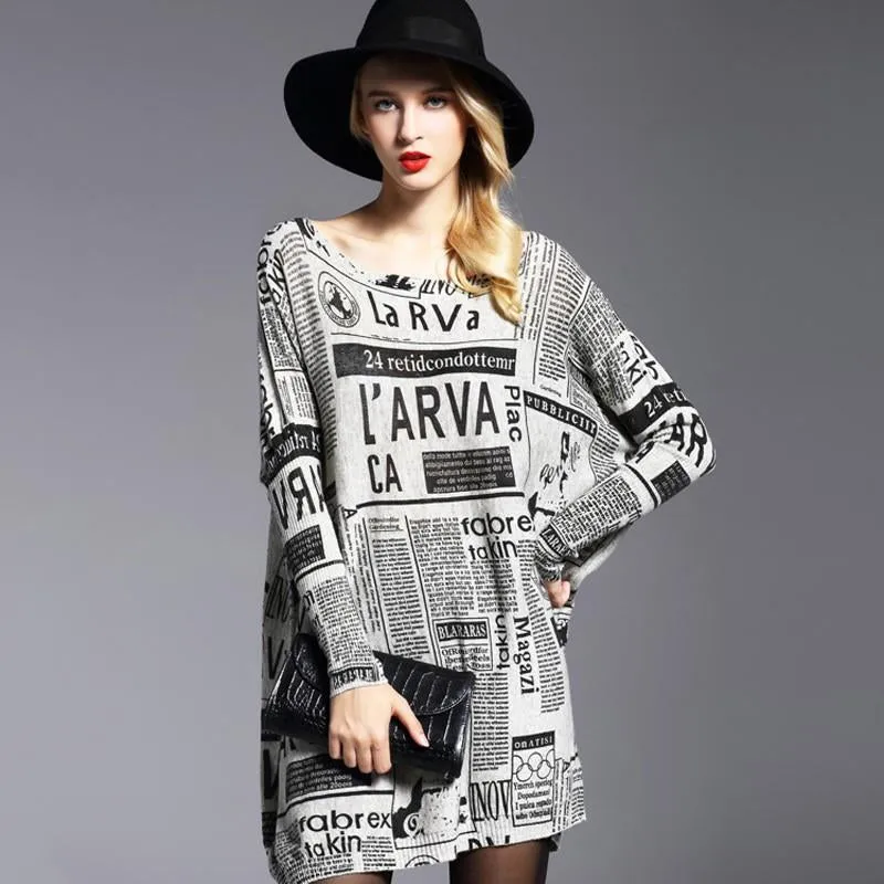 Women's Autumn Casual Knitted Sweater Dress