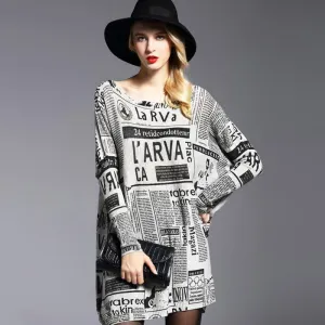 Women's Autumn Casual Knitted Sweater Dress