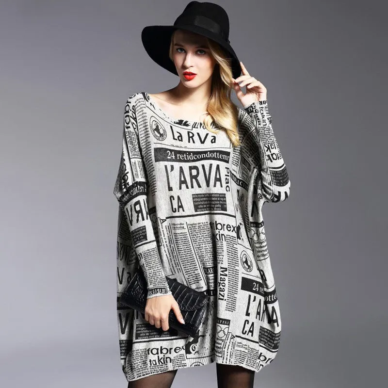 Women's Autumn Casual Knitted Sweater Dress