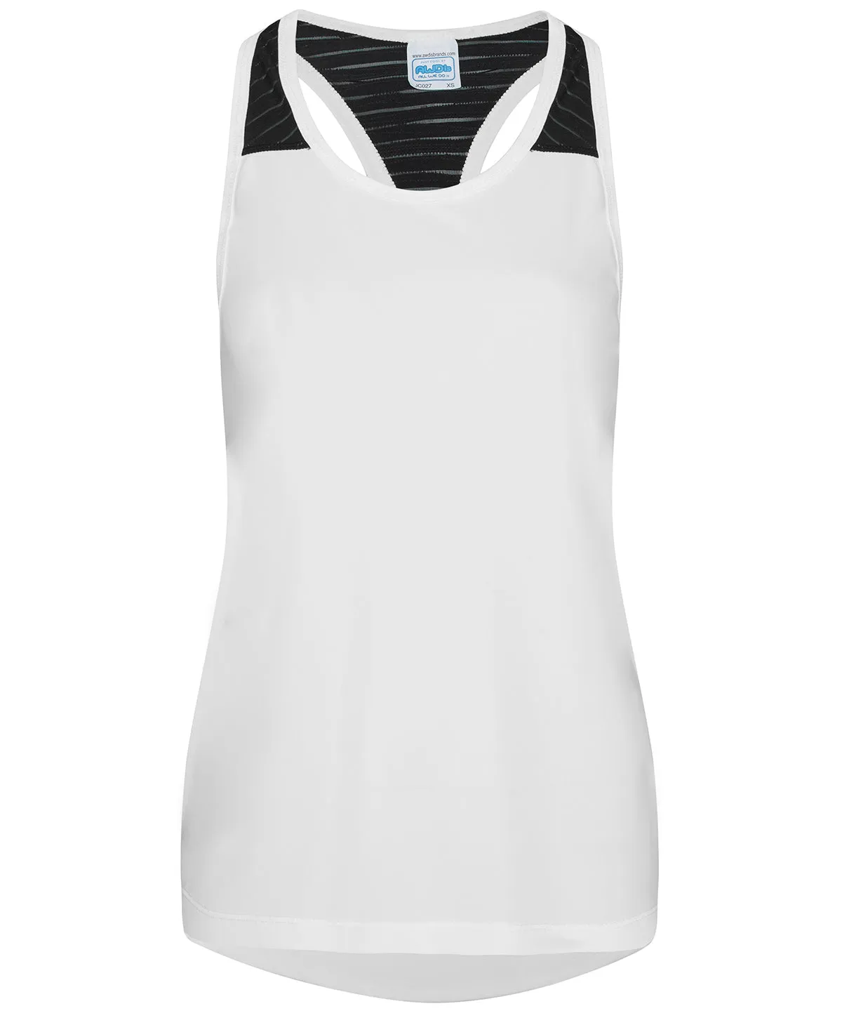 Womens cool smooth workout vest | Arctic White/Black