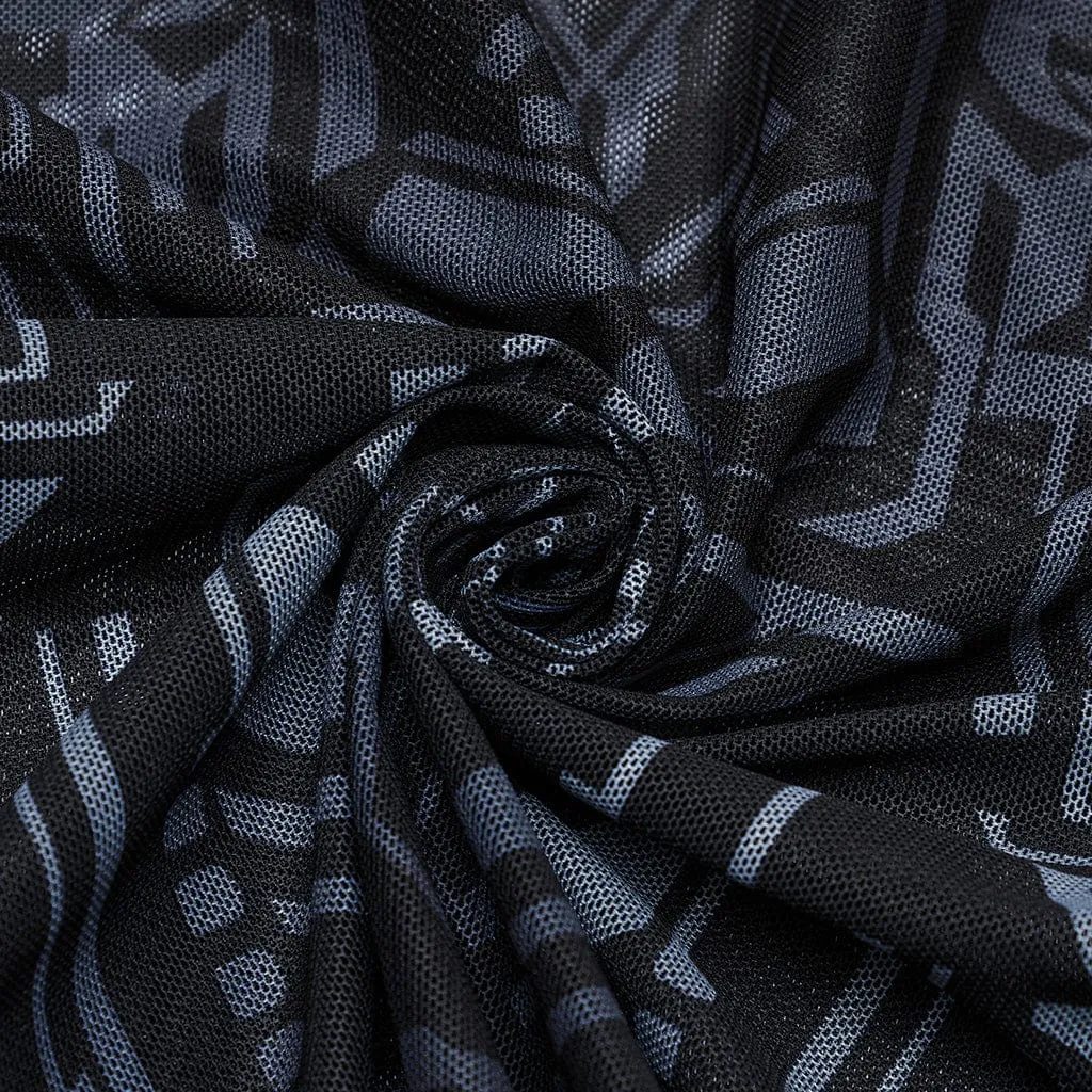 Women's Cyberpunk Gradient Printed Mesh Shirt