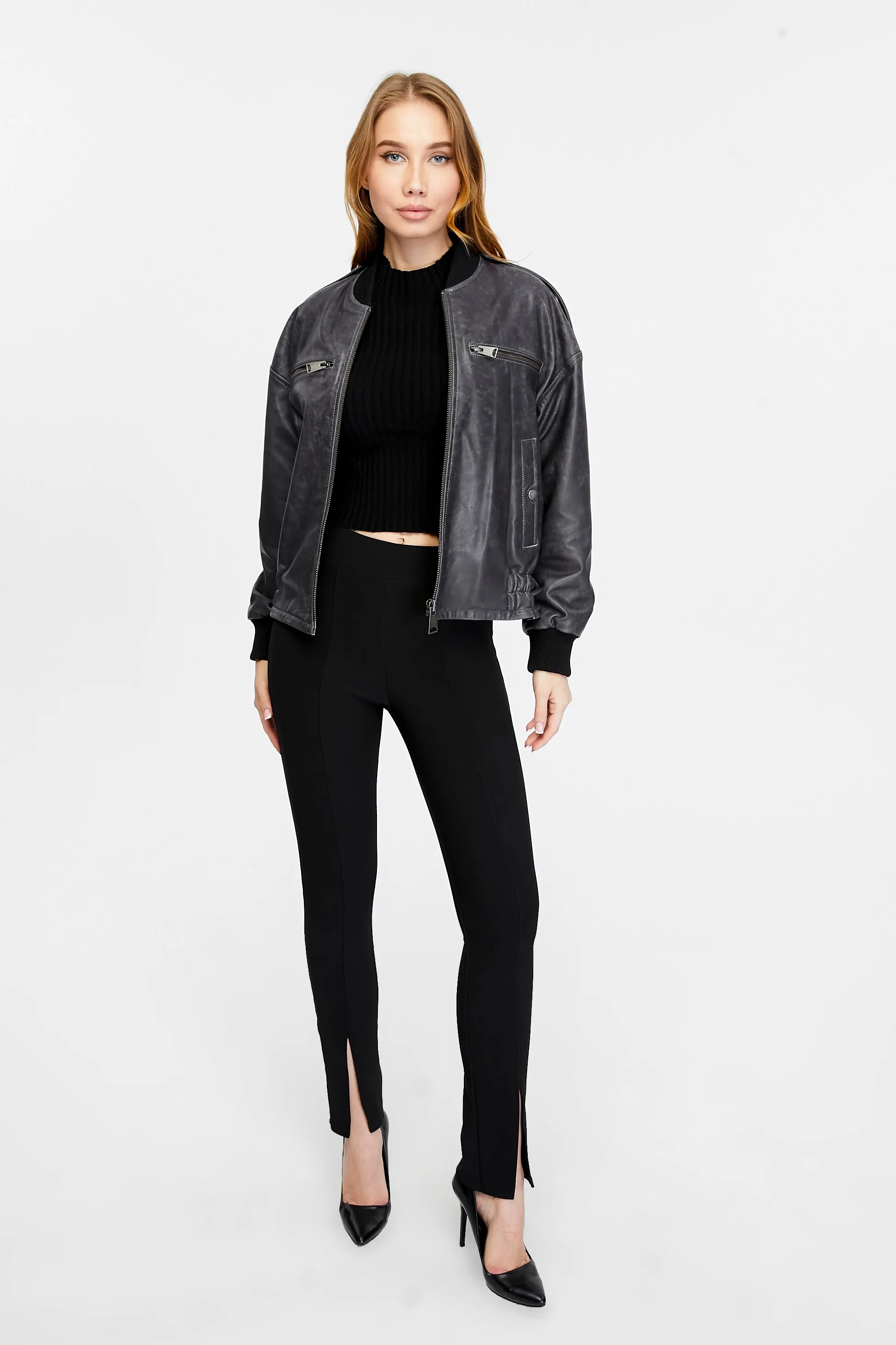 Women's Genuine Jacket, Black