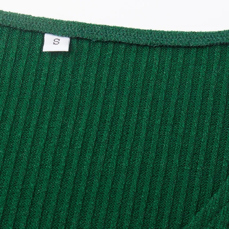 Women's Spring/Autumn Casual V-Neck Sweater Dress