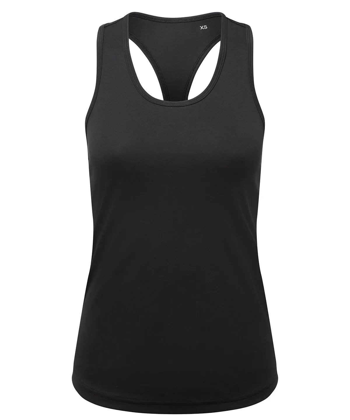 Womens TriDri® recycled performance slim racerback vest | Black